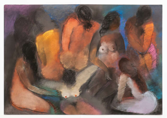 Barbara Redlińska, Grzeszne Czaty, 2001, pastel. Źródło ilustr.: Mazowiecki Instytut Kultury