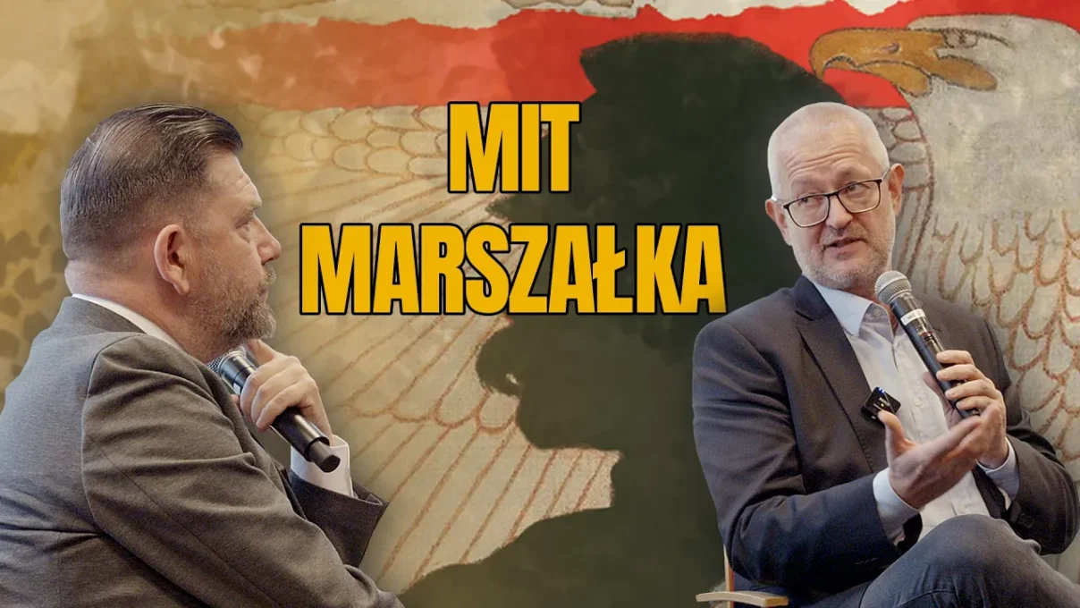 Rafał Ziemkiewicz i Wojciech Surmacz podczas rozmowy o książce Złowrogi cień Marszałka