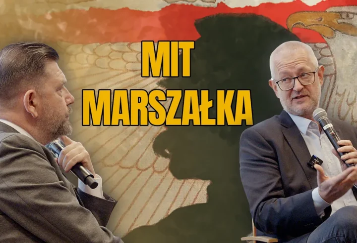 Rafał Ziemkiewicz i Wojciech Surmacz podczas rozmowy o książce Złowrogi cień Marszałka